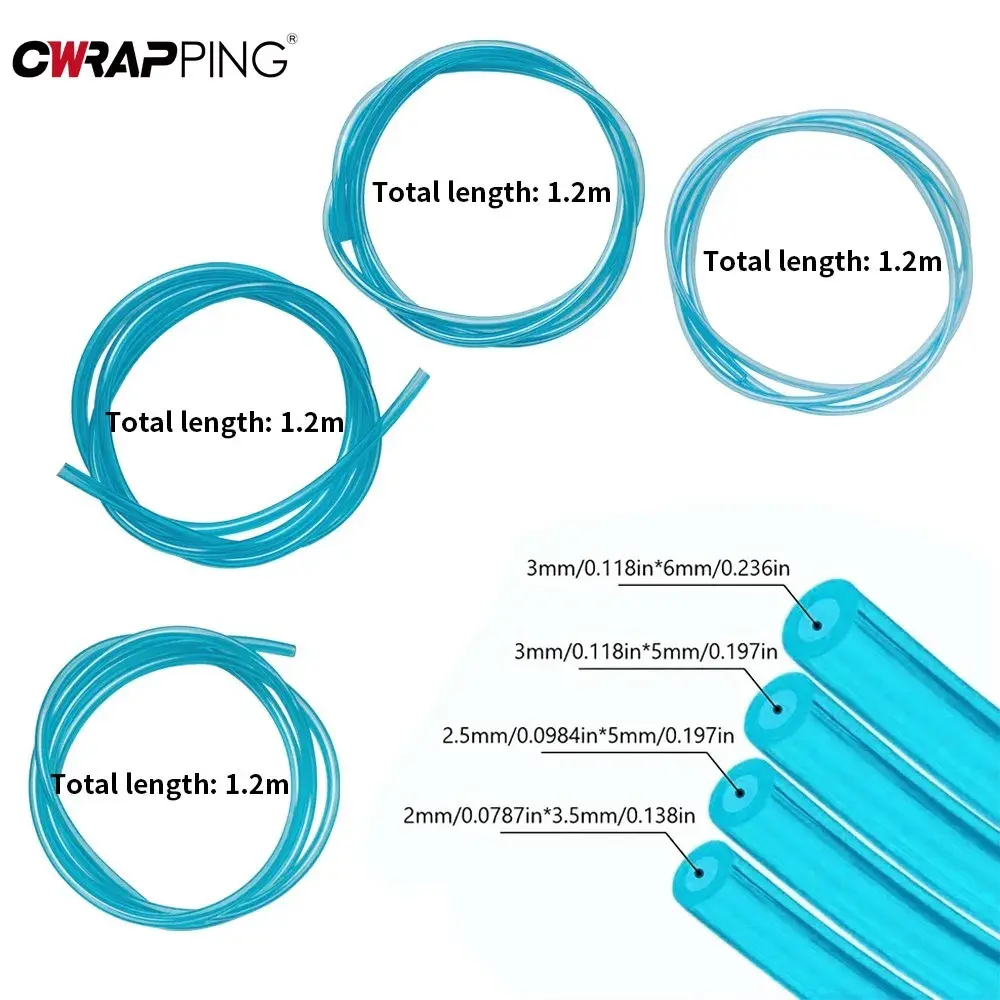 1.2/2M 4Size Petrol Fuel Gas Line Pipe Hose Petrol Line Oil Gas Resistant for Trimmer Chainsaw Saw Blower for Car Accessories