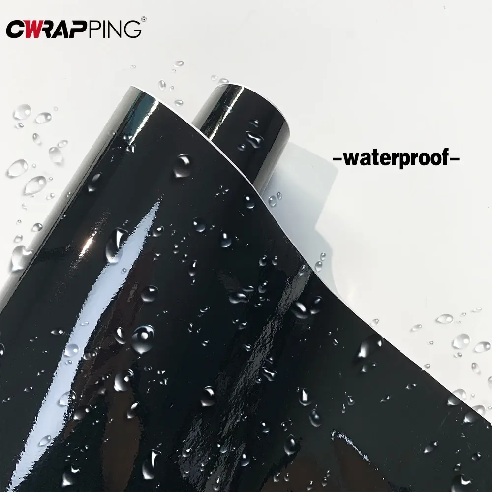 Car Sticker Glossy Black Wrap Vinyl Auto Tuning Self Adhesive Film Gloss Car Decal Bubble Free Vinyl Laptop Skin for Accessories