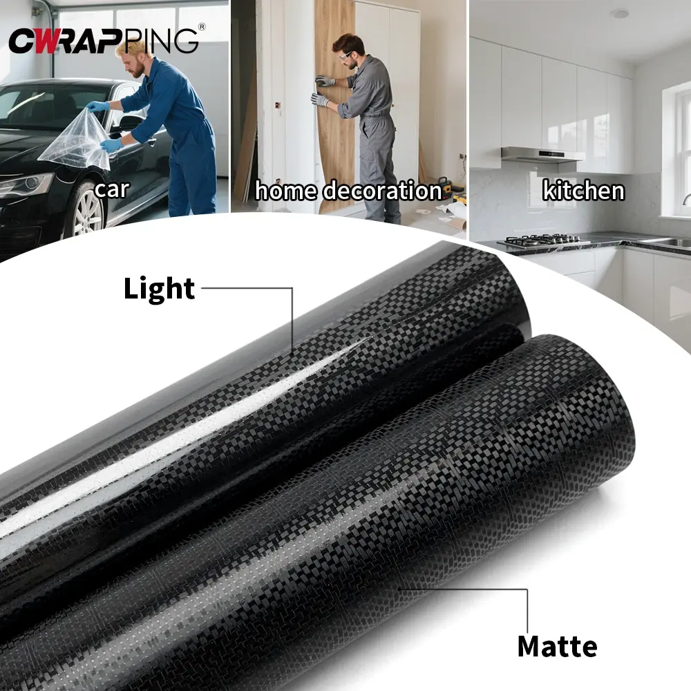 Carbon Fiber Sticker High Gloss Honeycomb Vinyl Wrap Film Waterproof Adhesive Auto Body Decoration Decal Tunning Car Accessories