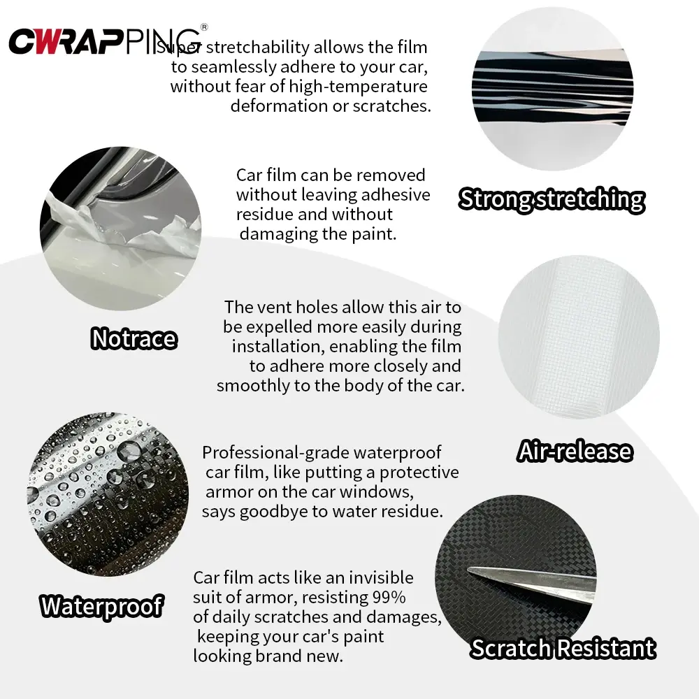 Carbon Fiber Sticker High Gloss Honeycomb Vinyl Wrap Film Waterproof Adhesive Auto Body Decoration Decal Tunning Car Accessories