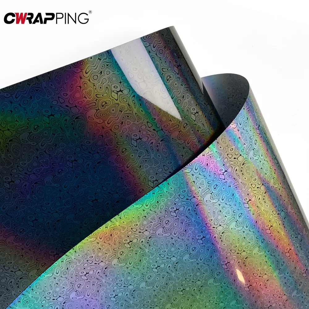 Car Vinyl Wrap Film Laser Silver Black Car Sticker Adhesive Color Change Film Waterproof Air Release DIY Decal Auto Accessories