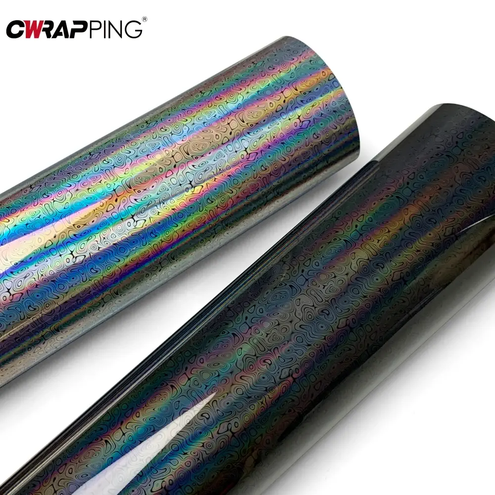 Car Vinyl Wrap Film Laser Silver Black Car Sticker Adhesive Color Change Film Waterproof Air Release DIY Decal Auto Accessories