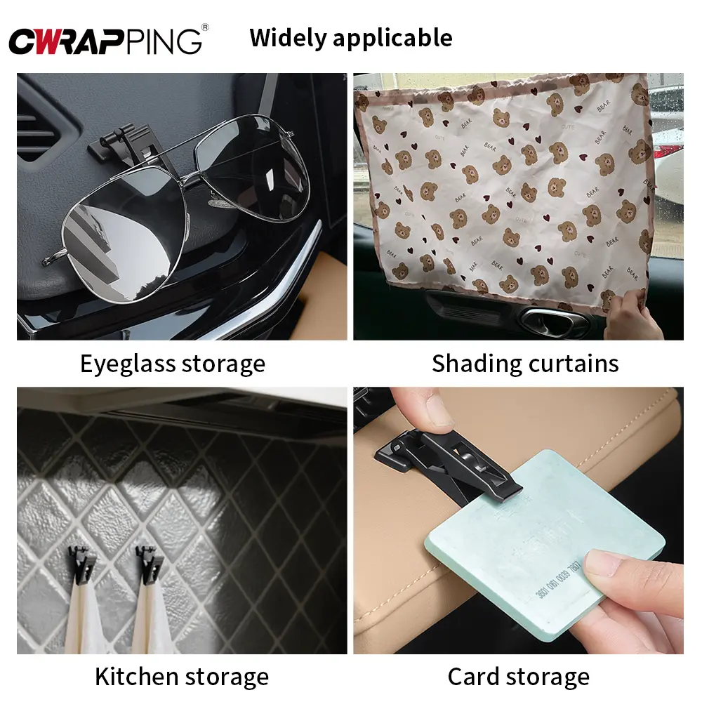 Car Storage Clip Magnetic Multifunctional Auto Dashboard Charging USB Cable Organizer Card Towel Holder Car Acsessories Interior