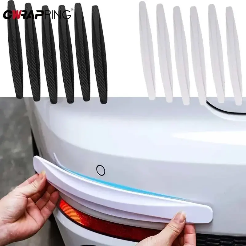 6/4 Piece Car Anti-collision Protection Strip Auto Front Rear Bumper Corner Protector Guard Decoration Strip for Car Accessories
