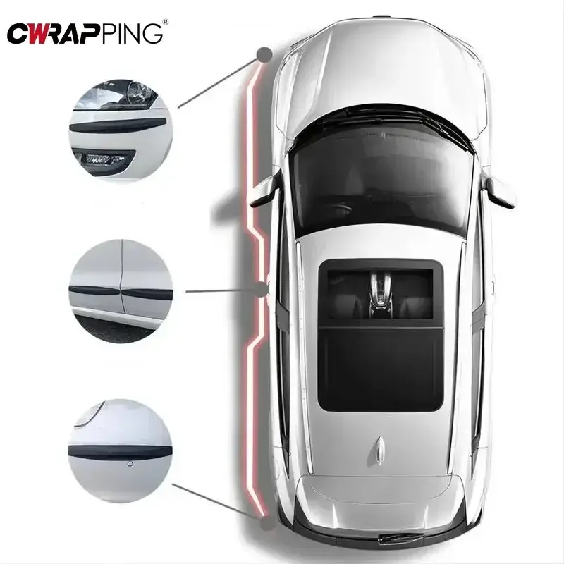 6/4 Piece Car Anti-collision Protection Strip Auto Front Rear Bumper Corner Protector Guard Decoration Strip for Car Accessories