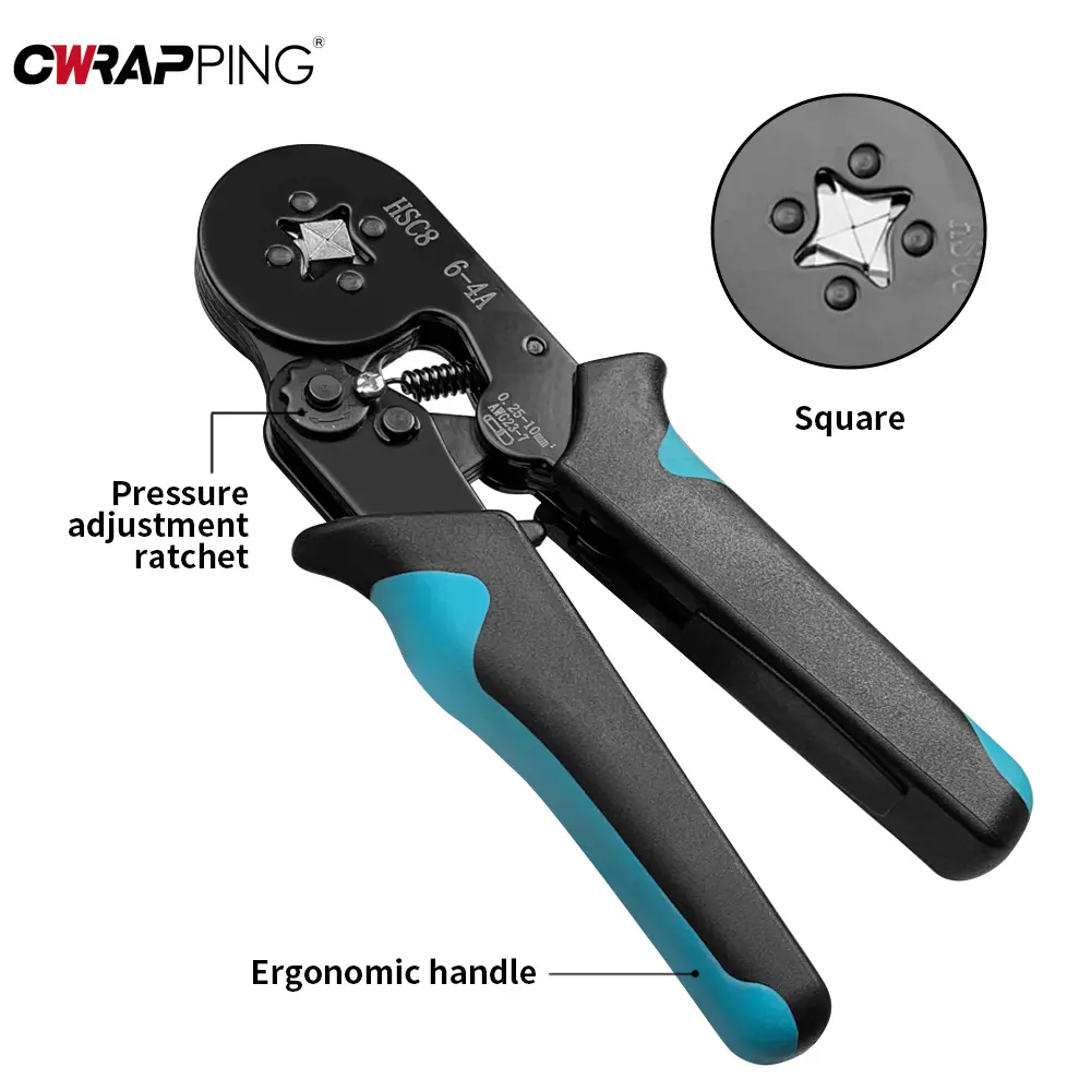 6-4A Wire Crimping Pliers Set 1200PCS Insulation Terminals Electrical Tube Crimping Plier Jaws Kit Multi-functional Clamp Tools