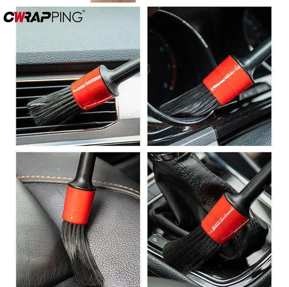 5pcs Car Wash Brush Detail Small Auto Interior Cleaning Tools Air Conditioner Air Outlet Cleaning Brush for Car Detailing Tools