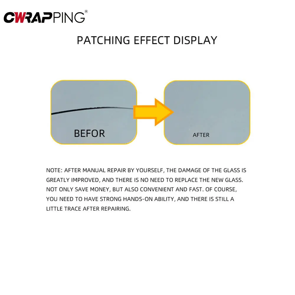 Car Windshield Glass Repair Kit Cracked Scratch Restoration Curing Glue Tool with Blade for Window Screen Phone Car Accessories