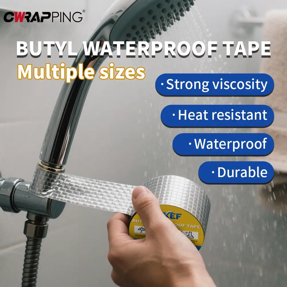 Waterproof Tape Self-adhesive Butyl Sealing Tape Roof Repair Sealed Adhesive Sealant High and Low-temperature Resistance Tape