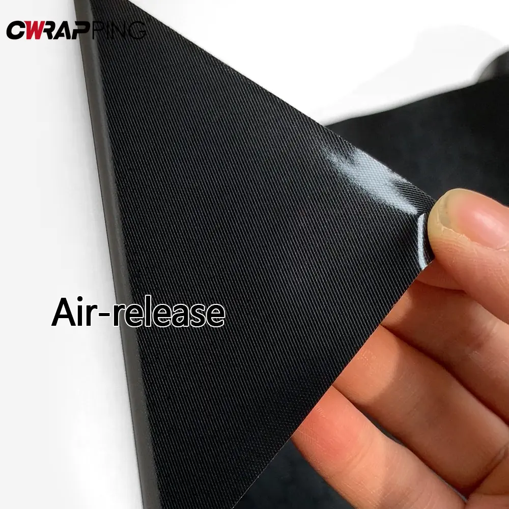 Carbon Fiber Sticker Waterproof Self Adhesive Black  Diamond Forged Carbon Film Color Change Film Stickers for Car Accessories