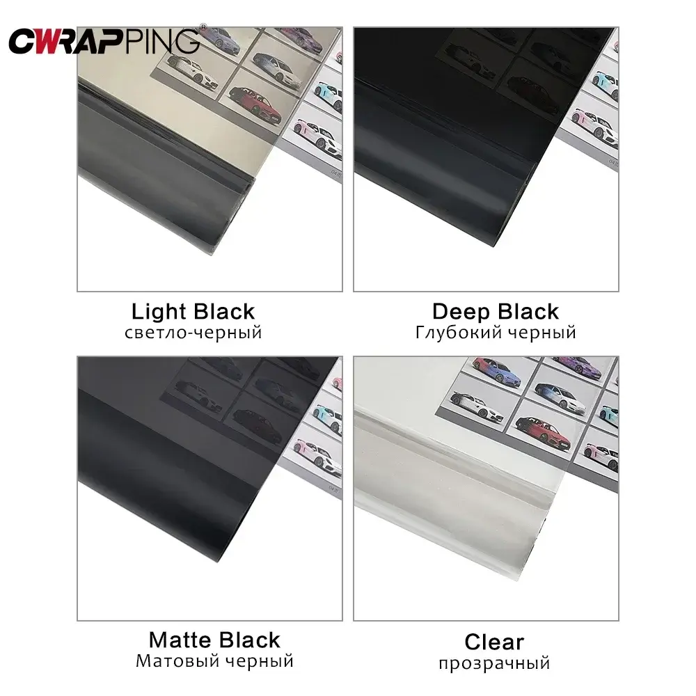 Car Light Film 30X100cm Headlight Fog Light Taillight Tint Film Smoke Black Waterproof Motorcycle Vinyl Warp for Car Accessories