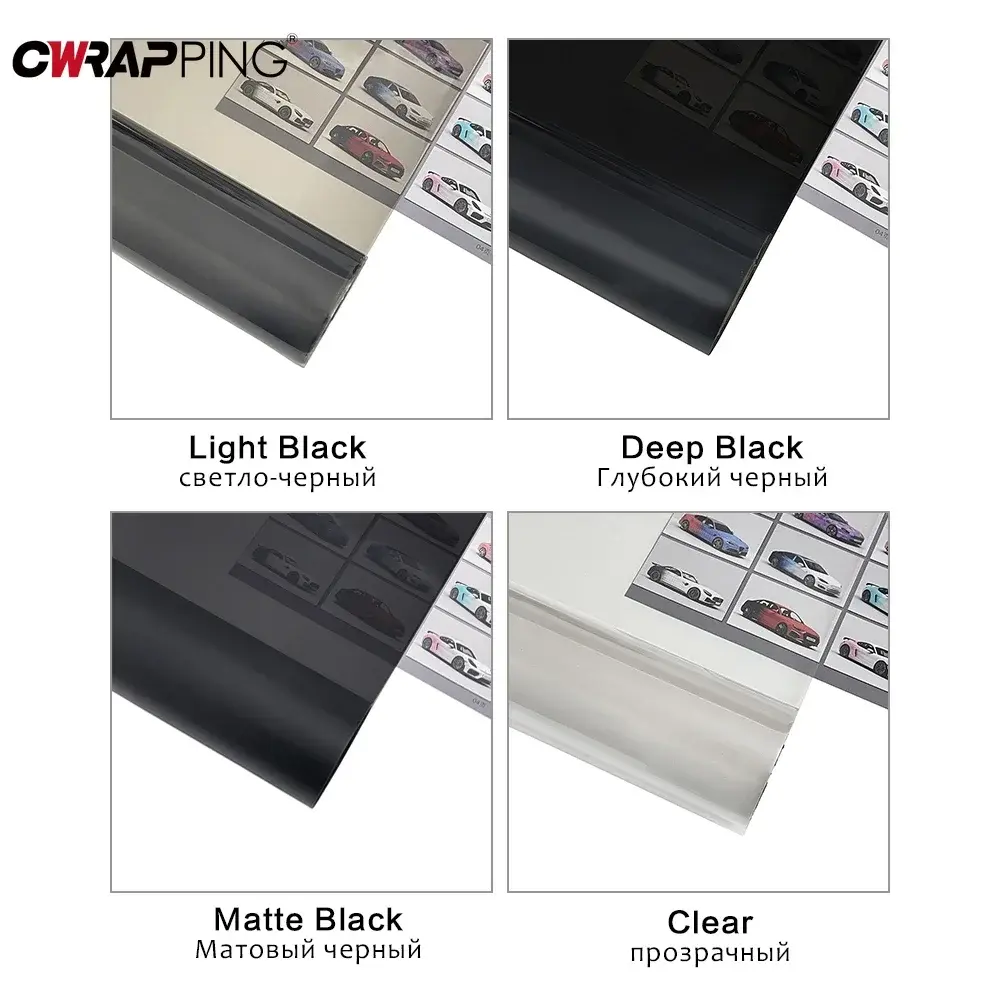 Car Headlight Tint Vinyl Auto Tuning Black Car Stickers PVC Fog Light Decor Vinyl Taillight Waterproof Film for Car Accessories