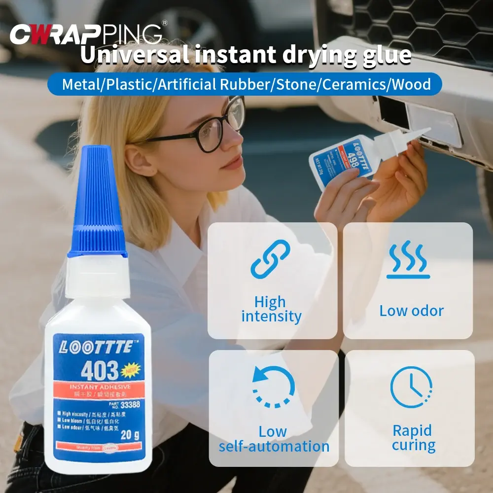 Instant Dry Adhesive 401 402 403 406 411 415 416 460 495 496 498 for Leather Glass Rubber Metal Wood Plastic Fast Repair Tool