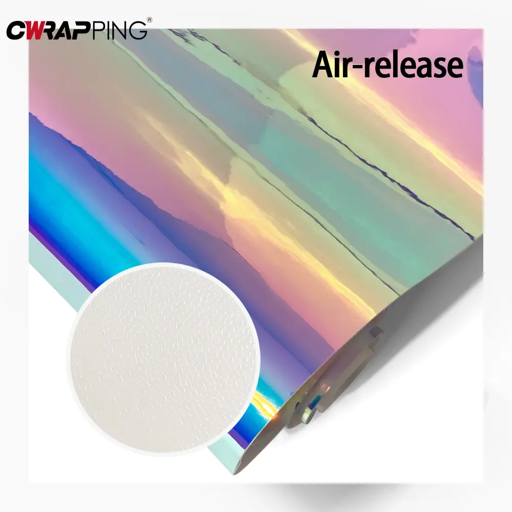 Motorcycle Stickers Rainbow Chrome Helmets Decor Vinyl Auto Tuning Car Body Film PVC Waterproof Cover for Motorcycle Accessories