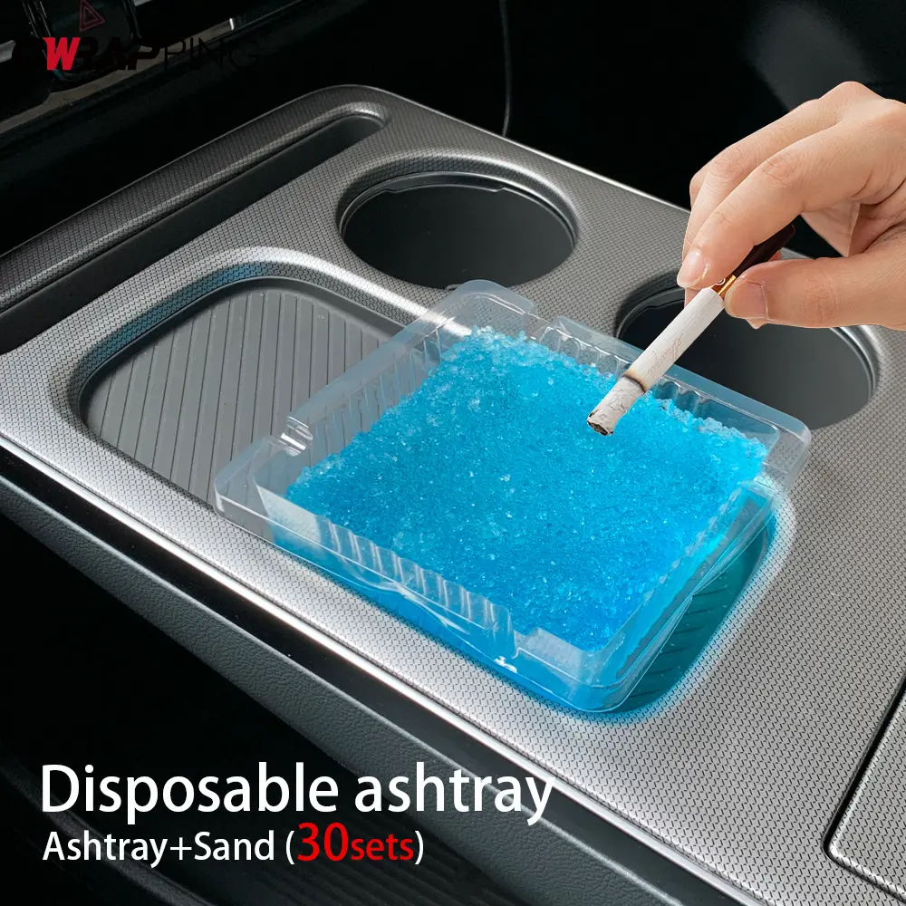 30pcs Disposable  Ashtray Vehicle Mounted Eliminate Smoke Smoke Purification convinent Smoking Accessiories Office Household