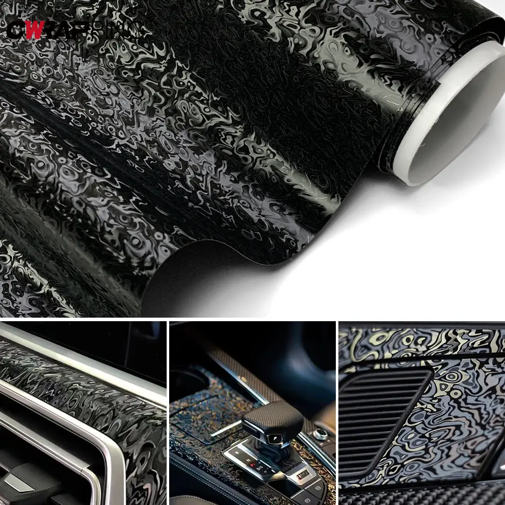 PET Carbon Fiber Motorcycle Stickers Black Vinyl Film for Helmet Waterproof Vinyl Auto Tuning Car Sticker Motorcycle Accessories