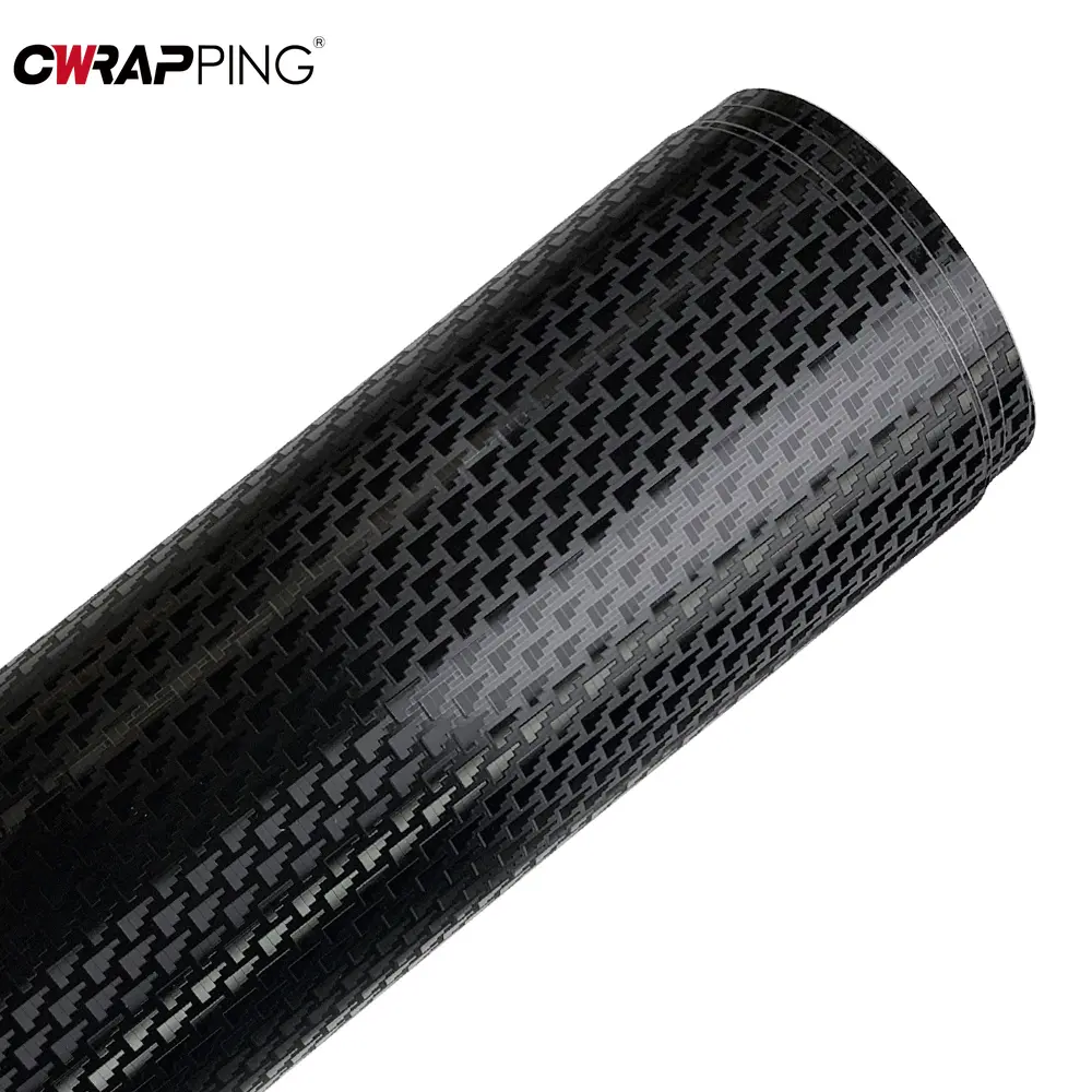Forged Carbon Fiber Vinyl Wrap Air Release Car Body Film Waterproof Self-Adhesive Vinyl for Car Modification Motorcycle Stickers