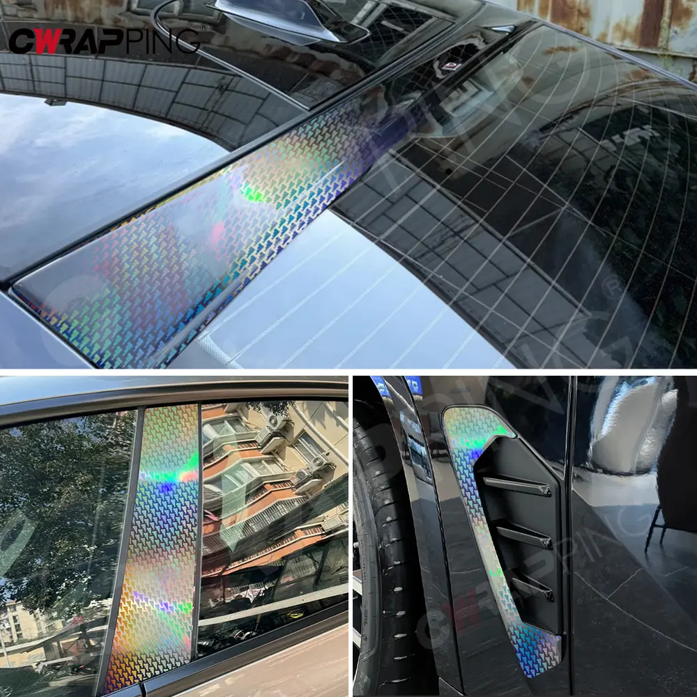 Forged Carbon Fiber Vinyl Wrap Air Release Car Body Film Waterproof Self-Adhesive Vinyl for Car Modification Motorcycle Stickers