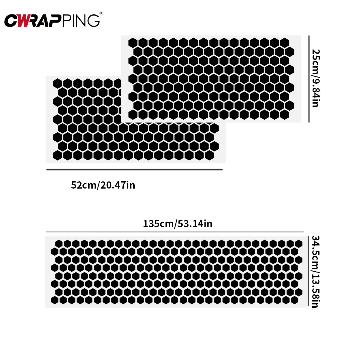 Car Stickers Honeycomb Auto B Pillar Decal Waterproof Scratches DIY Center Column Decoration Cover for Tunning Car Accessories