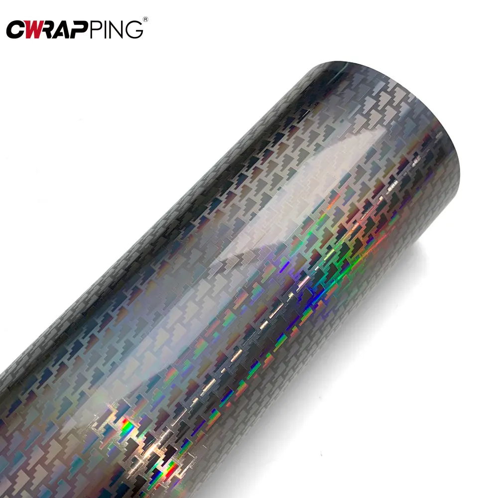 Forged Carbon Fiber Vinyl Wrap Air Release Car Body Film Waterproof Self-Adhesive Vinyl for Car Modification Motorcycle Stickers