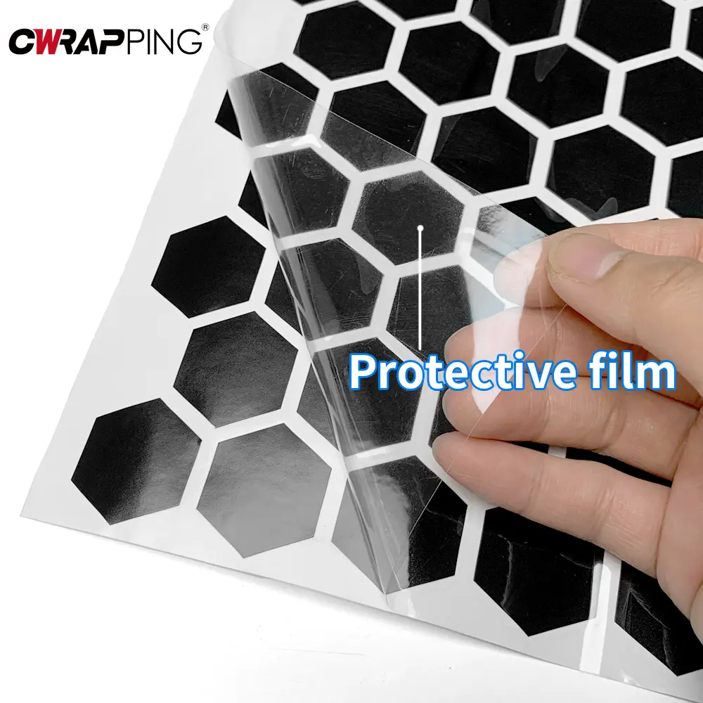 Motorcycle Sticker Honeycomb Geometric Car Decal Auto B Pillar Waterproof Center Column Decor for Car Motorcycle Accessories