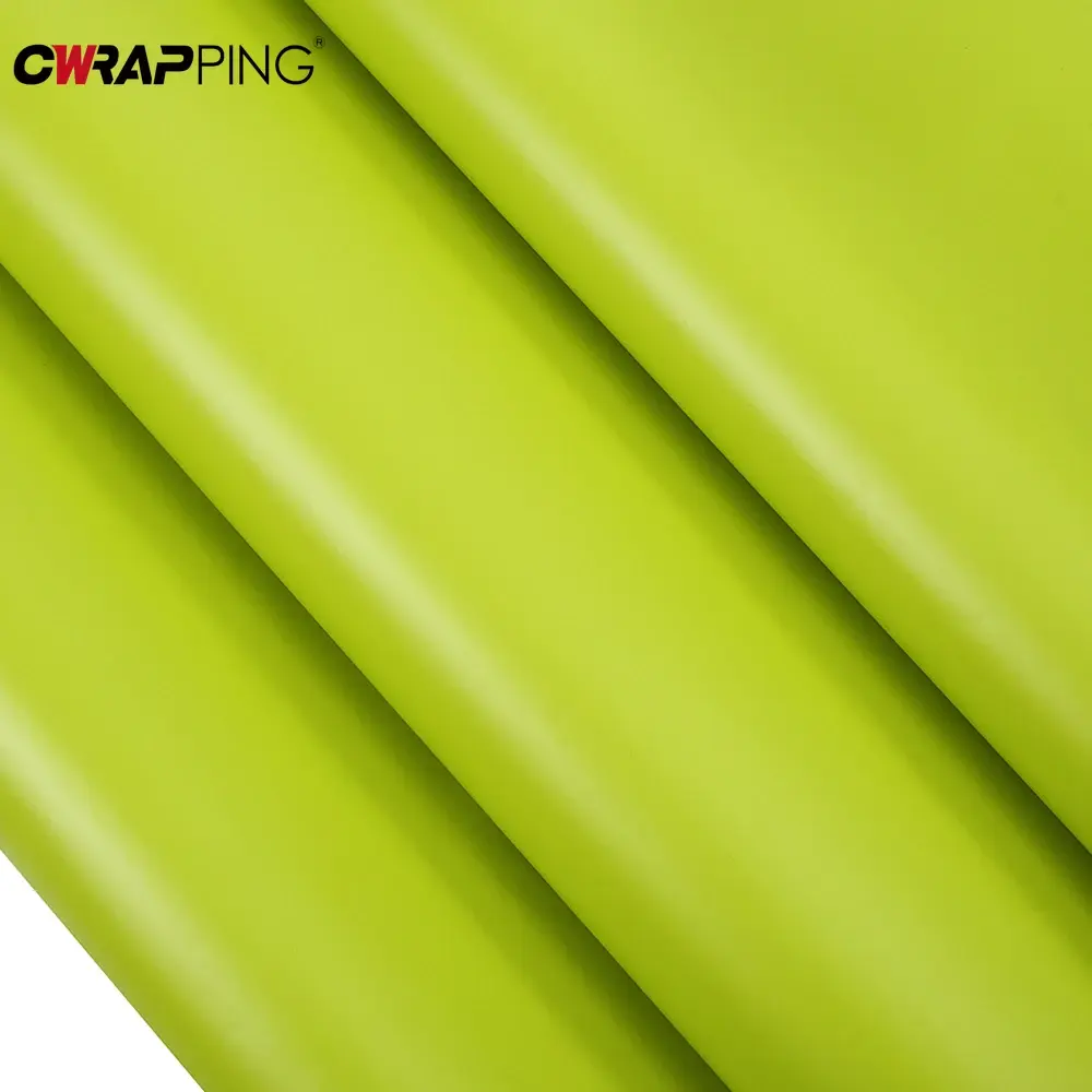 Car Decal Neon Yellow Big Size Car Vinyl Wrap Films Anti-Scratch Auto Wrapping Waterproof Sticker for Tunning Car Accessories
