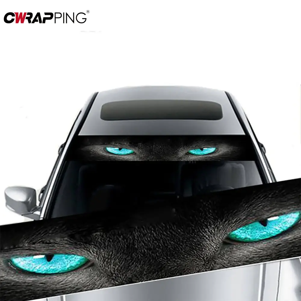 Car Sunshade Stickers Auto Front Windshield 3D Vinyl Film Rear Gear Sunshade Decor Decals Stickers Cars Accessories for Window