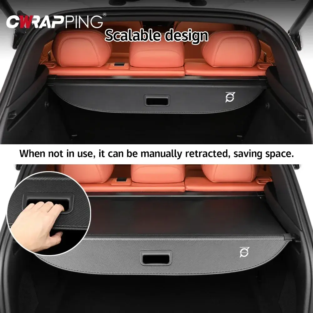 Car Trunk Curtain Covers Waterproof Shield Shade Retractable Luggage Mat Shelter Cargo Pad for Universal Car Trunk Accessories