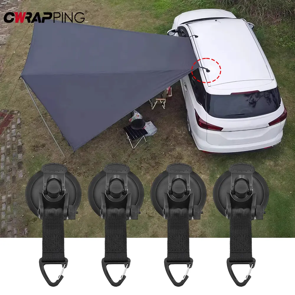 Suction Cup Car Tent Anchors Buckle Side Awning RV Van Camping Outdoor Securing Camping Accessories Motorhome Securing Hook