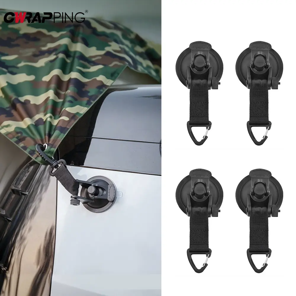 Suction Cup Car Tent Anchors Buckle Side Awning RV Van Camping Outdoor Securing Camping Accessories Motorhome Securing Hook