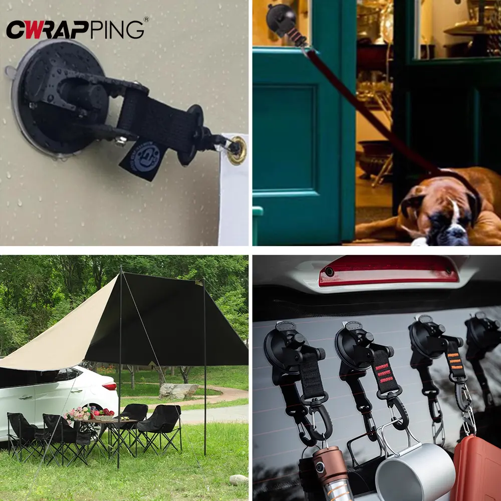 Suction Cup Car Tent Anchors Buckle Side Awning RV Van Camping Outdoor Securing Camping Accessories Motorhome Securing Hook