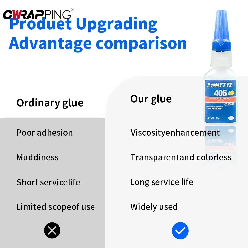 Transparent Instant Adhesive 20ml Super Glue Multifunctional Fast Dry Glue for Toys Leather Bag Shoe Metal Plastic Repair Glue