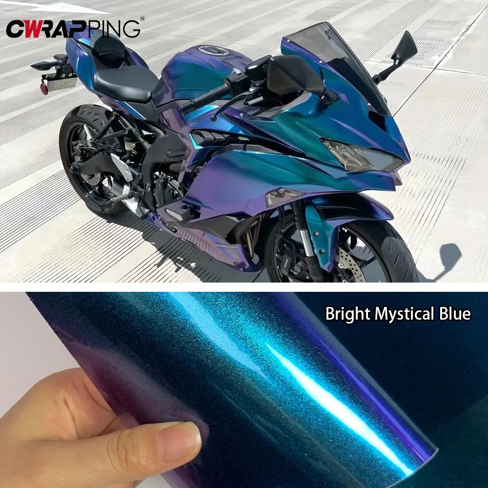 Color Change Film Waterproof Air Release Car Motorcycle Stickers DIY Paste Tuning Vinyl Wrapping Chameleon Films Car Accessories