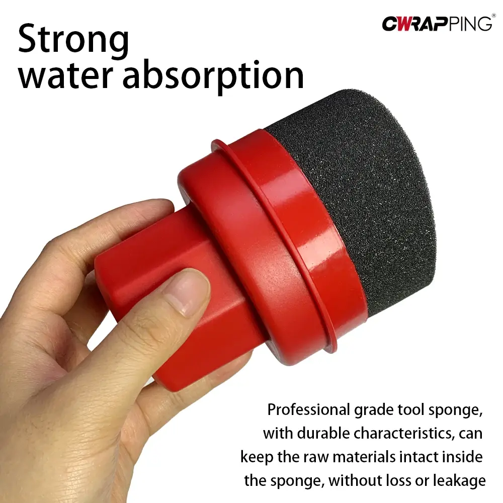 Car Wheel Polishing Waxing Sponge with Lid Tire Wash Wipe Water Suction Sponge Pad Wax Polishing Tyre for Car Cleaning Tools