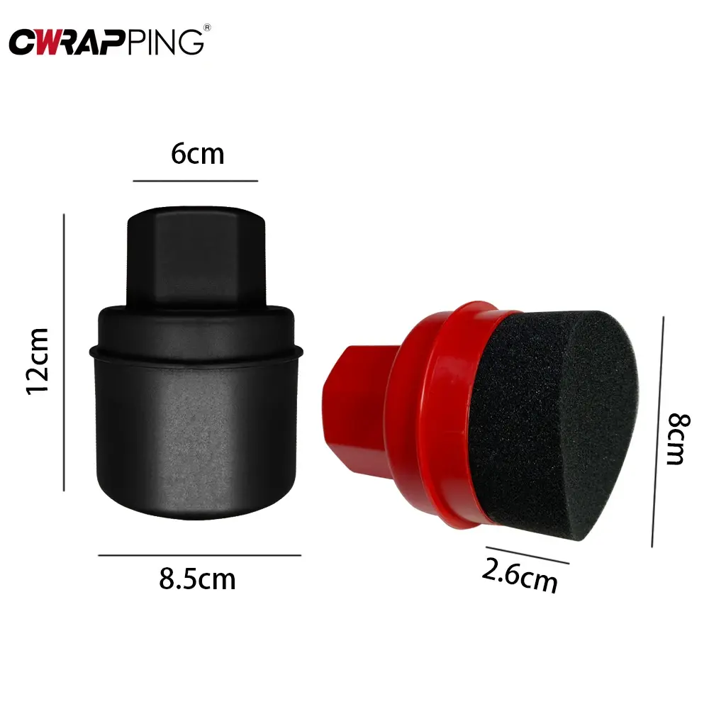 Car Wheel Polishing Waxing Sponge with Lid Tire Wash Wipe Water Suction Sponge Pad Wax Polishing Tyre for Car Cleaning Tools