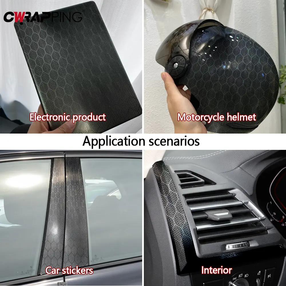 Carbon Fiber Car Sticker Diamond Forged Vinyl Auto Tuning Self Adhesive Film Helmets for Motorcycle Stickers for Car Accessories