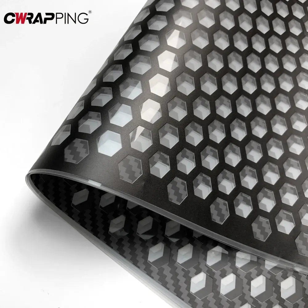 Car Headlights Vinyl Wrap Honeycomb Decor Auto Rear Tail Light Decals Waterproof Adhesive Motorcycle Lamp DIY Car Film Cover