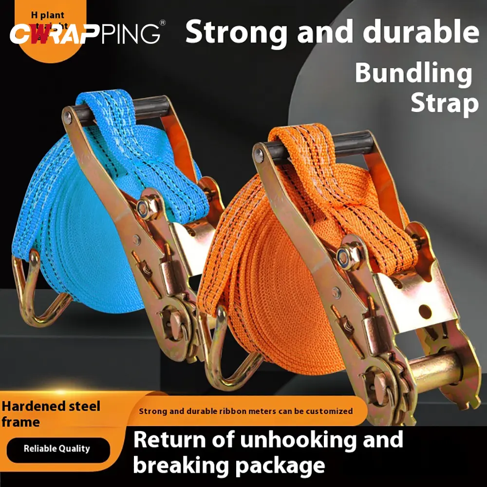 Ratchet Straps 1/3/5/10 Meter Claw Lorry Lashing Handy Straps Thickened Car Strapping Belt Tensioner Binding Strapping Tensioner