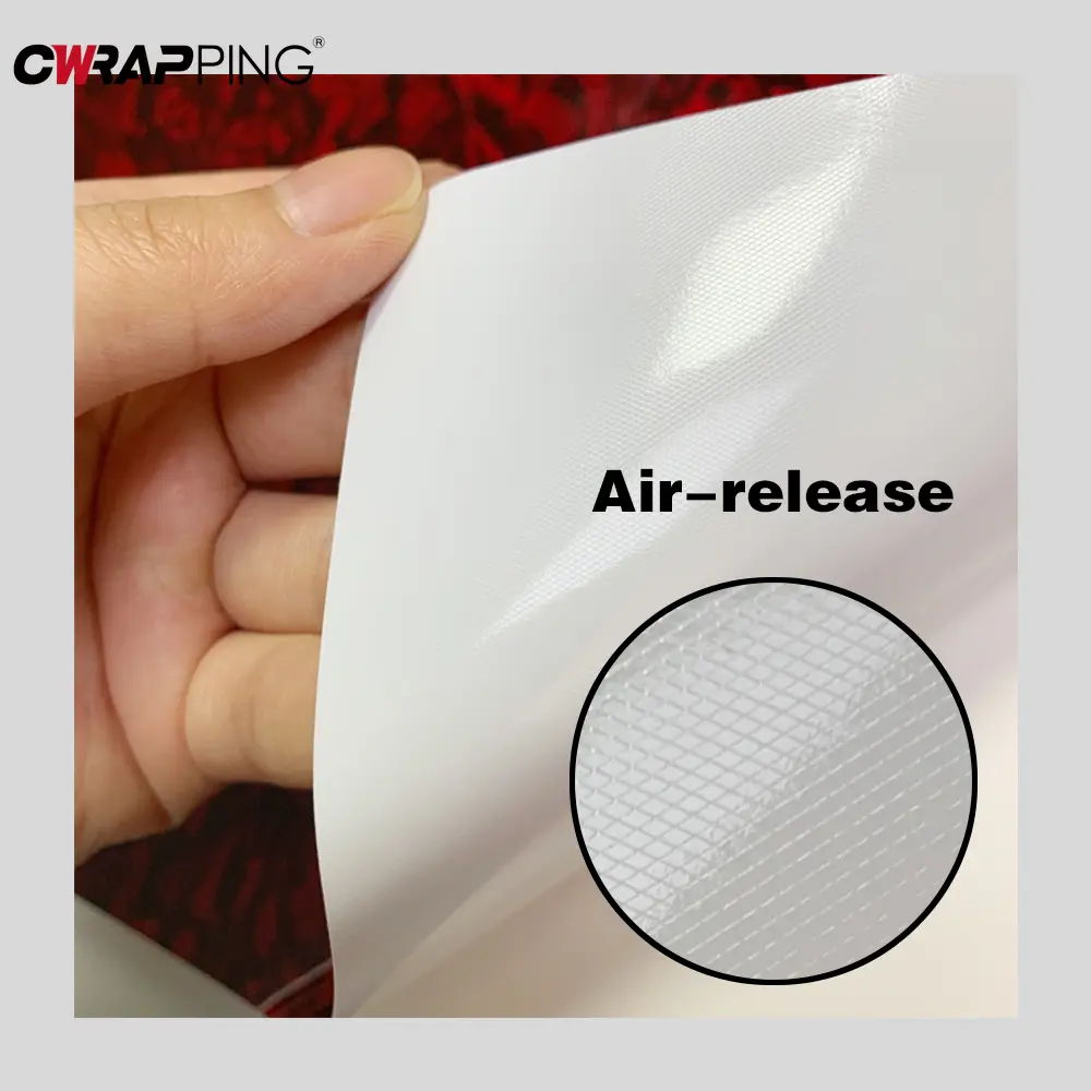 Car Body Film Glossy Carbon Fiber Film Forged Carbon Fiber Vinyl Wrap Air-release Red Self Adhesive Stickers Car Accessories