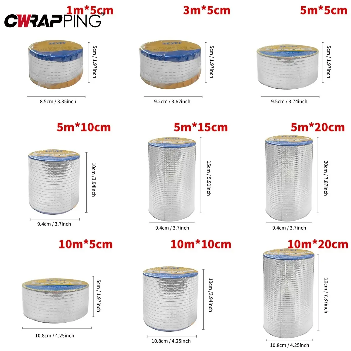 Super Sticky Aluminum Foil Butyl Rubber Tape High Temperature Resistance Waterproof Roof Pipe Crack Duct Repair Tape Stop Leak