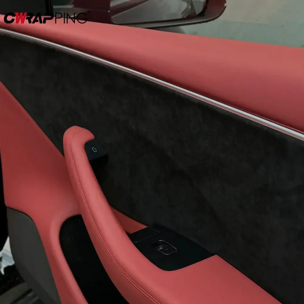 Car Wrap Vinyl Suede Leather Repairs Stickers Self-adhesive Suede Fabric for Ceiling Door Panel Covering Film Cars Accessories