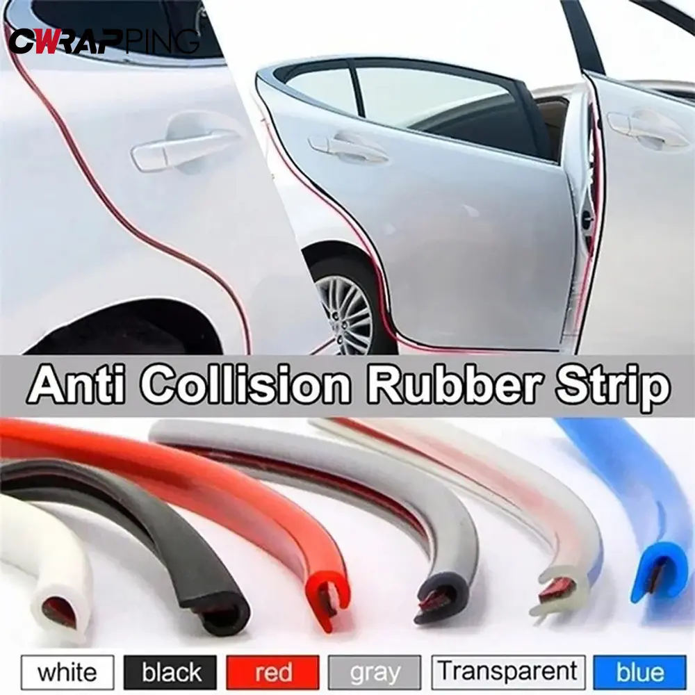 Transparent Car Door Edge Guards Clear Rubber Seal Protector U Shape Edge Trim Car Door Edge Protection For Auto Exterior Parts