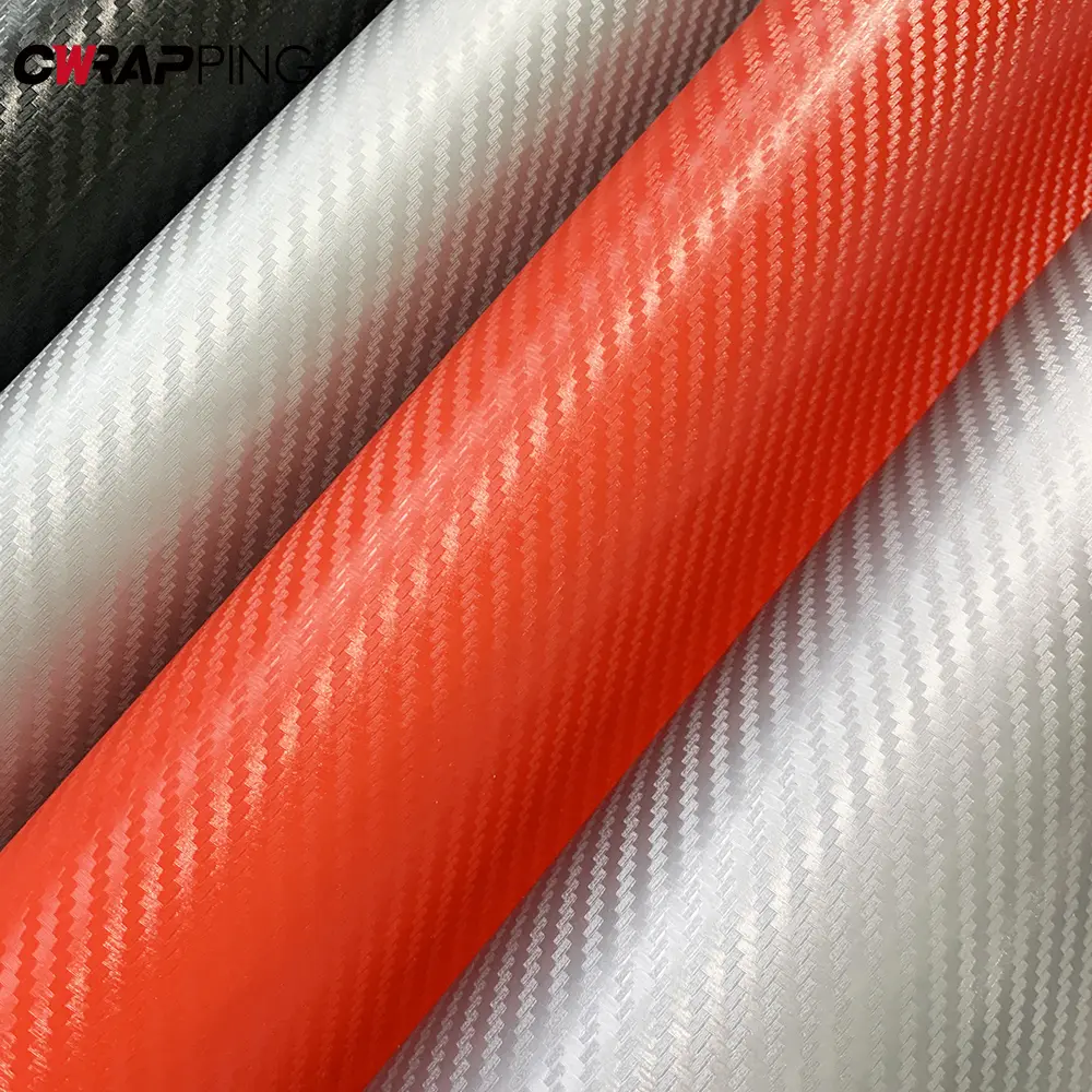 15x127cm 3D Carbon Fiber Car Vinyl Wrap Waterproof Films for Auto Motorcycle Exterior Protection Films Decorative Car Styling