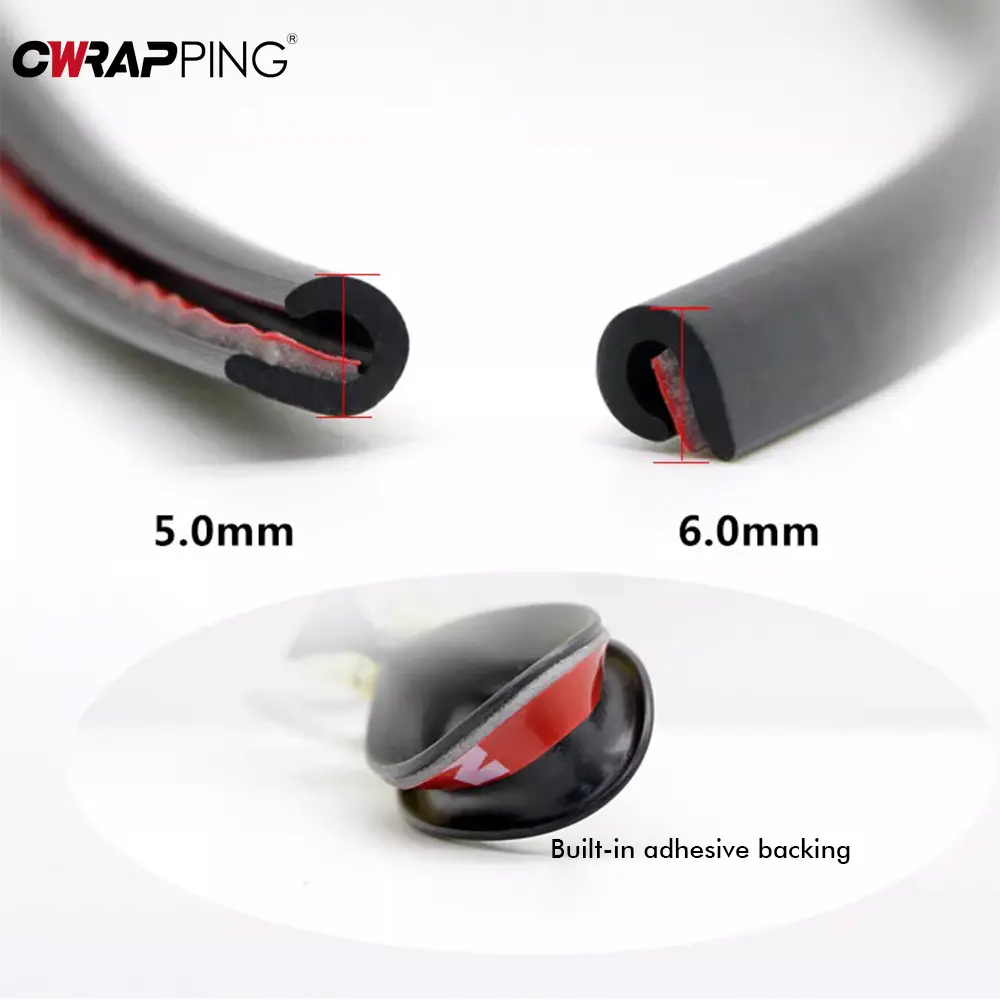 5m Car Door Edge Guards Clear Rubber Seal Protector U Shape Edge Trim Transparent Auto Door Edge Protection for Car Accessories