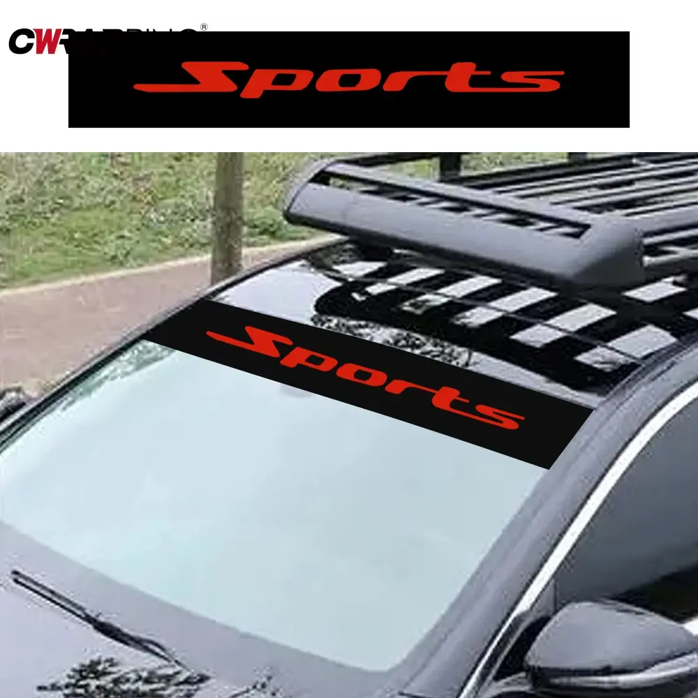 SPORT Car Stickers Vinyl Wrap Film Front Windshield Sunscreen Decals DIY Decorative Sticker for Car Motorcycle Decor Accessories