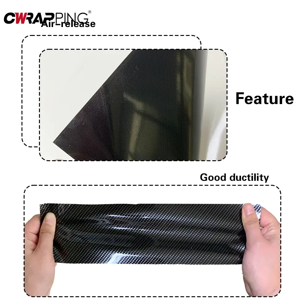 9D Carbon Fiber Vinyl Film High Glossy Car Sticker Film Cover Motorcycle Sticker Vinyl  Wrap Accessories for Vehicles Adhesive