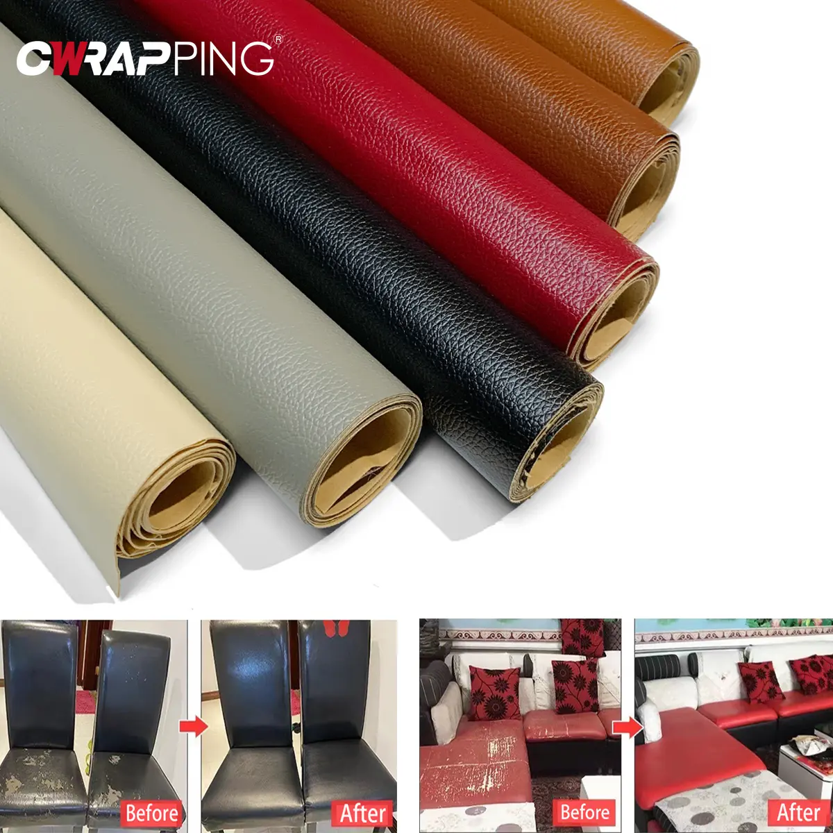 Self-Adhesive Fix Patch Sticker Subsidies Furniture Refurbish Fabric Self DIY Patches Household Sofa PU Leather Repair Stickers