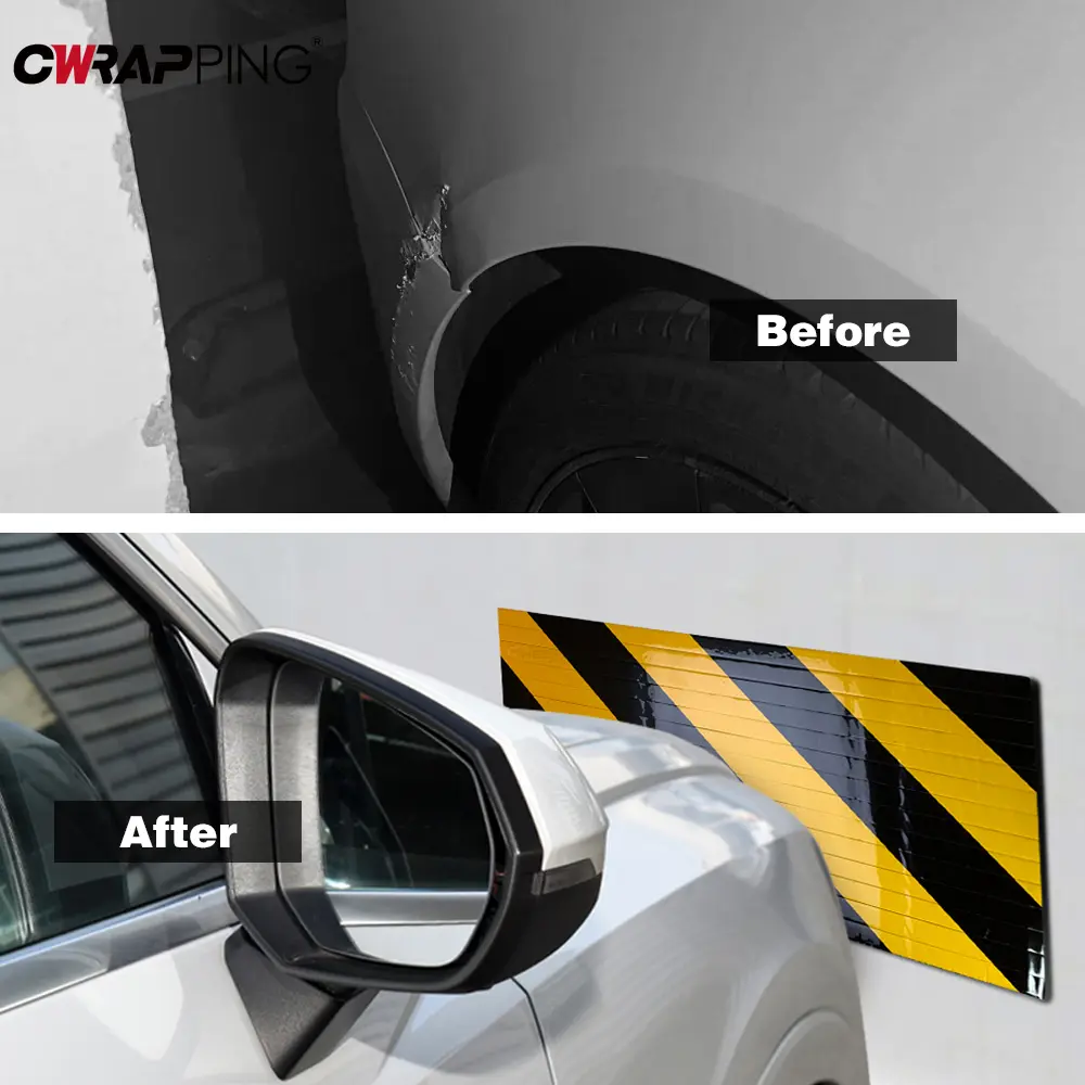 Parking Garage Car Door Protector Foam Garage Wall Protector Warning Car Accessories Corner Bumper Edge Sticker Scratch Adhesive