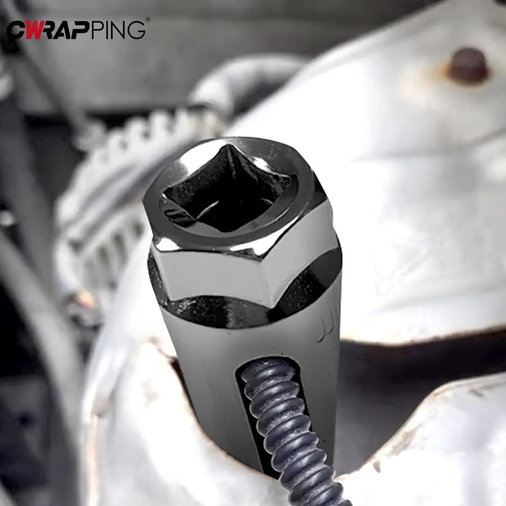 22mm Oxygen Sensor Sleeve Car Disassembly Tool 1/2" Drive Sensing Socket Wrench Outline Muff for Motorcycle Auto Accessories