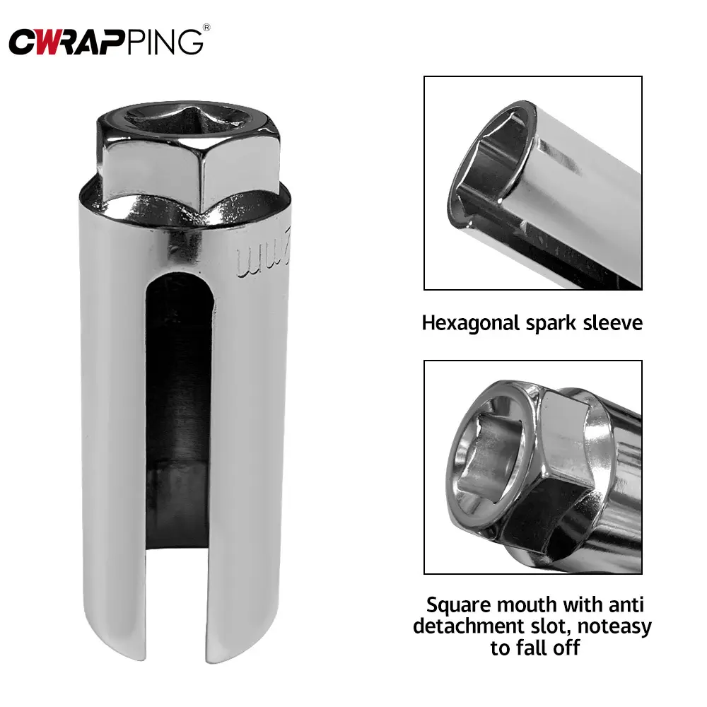 22mm Oxygen Sensor Sleeve Car Disassembly Tool 1/2" Drive Sensing Socket Wrench Outline Muff for Motorcycle Auto Accessories